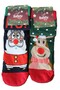 2 Pairs of Cotton Socks with Christmas Concept Santa Claus and Deer Pattern - 3