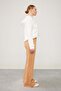 Camel Wide Leg Elastic Waist Sports Pants - 3