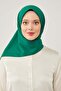 وشاح مربع من القطن باللون الأخضر الداكن من كاز - 3