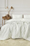 Sheeted Cotton Satin Satin Double Duvet Cover Set-cream - 4