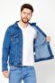 Men's Jeanmove Cotton Polo Collar Comfortable Fit Denim Jacket - 3