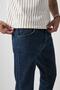 Men's Flexible Wide Leg Baggy Navy Blue Jeans - 6