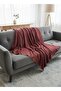 Thin Structure Fringed Dark Tile Color Multi-Purpose Seat Cover, Tv Shawl 170*210 cm - 4
