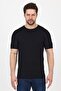 Men's Crew Neck Short Sleeve Tight Summer Black Basic T-Shirt - 3