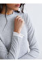 Two Mt Shop Quality Lcw Modest Gray Camisole Plain Tight & Slim Long Sleeve Women's Bodysuit - 3