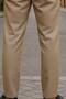 Men's Elastic Waist Wide Leg Stretchy Brown Trousers - 3
