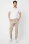 2 Pcs Elastic Leg Trousers Stone-camel Multicolored - 4