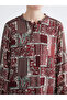 Vizyon New Season Tie Neck Patterned Blouse - 3