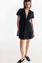 V-neck cotton poplin dress - 2