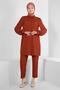 STONE DETAILED WAIST RUBBERED DOUBLE PANT SUIT 43910
