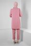 STONE DETAILED WAIST RUBBERED DOUBLE PANT SUIT 43910 - 3