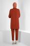 STONE DETAILED WAIST RUBBERED DOUBLE PANT SUIT 43910 - 3
