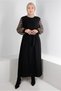 BELLY ZIPPERED CREPE DRESS 20253 - 2