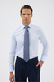 Double Cuff Comfort Fit 100% Cotton Light Blue Men's Shirt - 4
