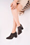 Genuine Leather Brown Women's Heeled Leather Shoes Shn-0102 - 3