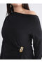 Boat Neck Gathered Blouse - 2