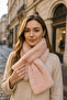 Imported Warm Keeper Soft Pink Plush Scarf - Stylish and Comfortable Premium Neck Collar Accessory Byn01-1 - 2