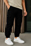Men's High-Waist Elastic Black Tactical Cargo Pants