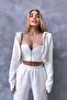 3-Thread Fabric Fleece-Lined Top and Bottom Cropped 3-Piece Set