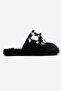 Women's Closed-Front Bow Tie House Slippers Black - 2