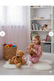 Girl's Fleece-Lined Winter 100% Cotton Pink Bear Printed Pajama Set - 2