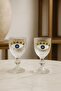 Set of 6 Crystal Glass Coffee Side Water Glasses Evil Eye Glass 75ml - 3