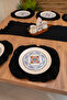 Ahbej |   Black 7 Piece Double Ruffle Tableware Presentation Set 40 X 150 - 6