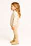 Girls' Bow Corded Fabric Tights - 2
