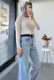 Straight Cut Jean Pants - Light Blue - 5