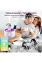 Humidifier for Bedroom, Rotating Umbrella Diffuser with Rain Drop Effect, 7-Color LED, 300ML, White - 6