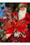 Christmas Tree Ornament Small Size Red Glitter Poinsettia Flower Poinsettia 28 cm Hpy26079 - 5
