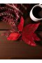 Christmas Tree Ornament Small Size Red Glitter Poinsettia Flower Poinsettia 28 cm Hpy26079 - 6