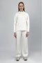Women's High Neck Knit Sweater Pants Set White
