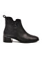Black Genuine Leather Zippered Lightweight Women's Boots Premium 9780-1 Z - 2