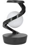 Modern Spiral Bedside Levitation Ball LED Table Lamp (Grey)