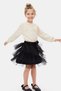Girl's Layered Tulle Tutu Skirt with Bow Detail - 2