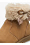 Girls Fur Accent Ankle Boots - 4