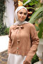 Biscuit Collar Tied Buttoned Knitwear Cardigan