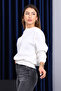 Ecru Crew Neck Three Thread Sweat - 3