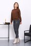 Brown Crew Neck Three Thread Sweat - 2