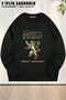 Unisex Lannister Game of Thrones Printed Oversized Crew Neck Sweatshirt