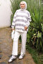 Gray Crew Neck Three Thread Sweat - 2
