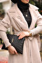 Beige Angora Coat with Knitted Sleeves - 3