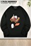 Unisex Funny Sleep Walking Nigiri Sushi Printed Oversized Crew Neck Sweatshirt