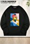 Unisex Ronaldo Nazario Printed Oversized Crew Neck Sweatshirt