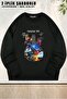 Unisex Porcupine Tree Printed Oversized Crew Neck Sweatshirt