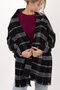 Women's Plaid Pattern Cotton Woven Shawl Scarf 70*190 - 4