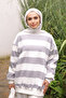 Gray Crew Neck Three Thread Sweat