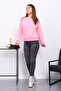 Pink Crew Neck Three Thread Sweat - 2