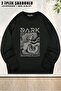 Unisex Dark Tranquillity Rock Metal Printed Oversized Crew Neck Sweatshirt